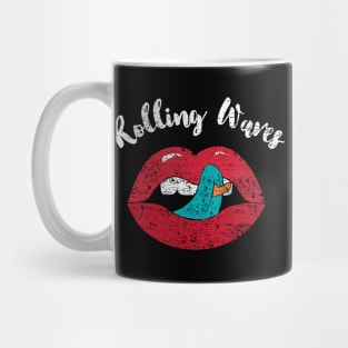 Rolling waves for Surfer girls Mug